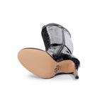 Omani Size Inclusive - Black Vegan Patent - Street Sole - Thigh Variant One