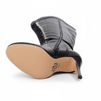 Omani Size Inclusive - Matte - Black Vegan Leather - Street Sole - Thigh Variant Three