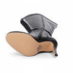 Omani Size Inclusive - Matte - Black Vegan Leather - Street Sole - Thigh Variant Six