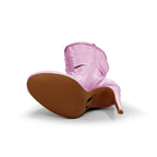 Omani Size Inclusive - Pink Vegan Patent - Street Sole - Thigh Variant One