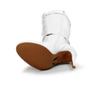 Omani Size Inclusive - White Vegan Patent - Street Sole - Thigh Variant Two