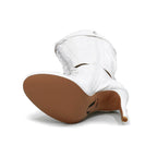 Omani Size Inclusive - White Vegan Patent - Street Sole - Thigh Variant Four