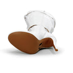 Omani Size Inclusive - White Vegan Patent - Street Sole - Thigh Variant Five