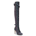 Omani Size Inclusive - Pattern - Rainbow Iridescent Reflective - Street Sole - Thigh Variant Zero