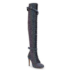 Omani Size Inclusive - Pattern - Rainbow Iridescent Reflective - Street Sole - Thigh Variant Zero