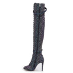 Omani Size Inclusive - Pattern - Rainbow Iridescent Reflective - Street Sole - Thigh Variant Zero