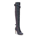 Omani Size Inclusive - Pattern - Rainbow Iridescent Reflective - Street Sole - Thigh Variant One