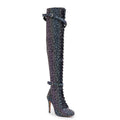Omani Size Inclusive - Pattern - Rainbow Iridescent Reflective - Street Sole - Thigh Variant Two