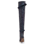 Omani Size Inclusive - Pattern - Rainbow Iridescent Reflective - Street Sole - Thigh Variant Two