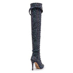 Omani Size Inclusive - Pattern - Rainbow Iridescent Reflective - Street Sole - Thigh Variant Two