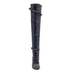 Omani Size Inclusive - Pattern - Rainbow Iridescent Reflective - Street Sole - Thigh Variant Three