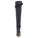 Omani Size Inclusive - Pattern - Rainbow Iridescent Reflective - Street Sole - Thigh Variant Three