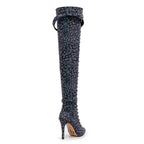 Omani Size Inclusive - Pattern - Rainbow Iridescent Reflective - Street Sole - Thigh Variant Three