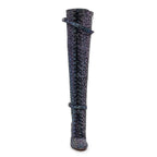 Omani Size Inclusive - Pattern - Rainbow Iridescent Reflective - Street Sole - Thigh Variant Four