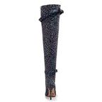 Omani Size Inclusive - Pattern - Rainbow Iridescent Reflective - Street Sole - Thigh Variant Four