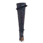 Omani Size Inclusive - Pattern - Rainbow Iridescent Reflective - Street Sole - Thigh Variant Five