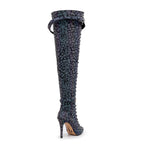 Omani Size Inclusive - Pattern - Rainbow Iridescent Reflective - Street Sole - Thigh Variant Five