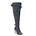 Omani Size Inclusive - Pattern - Rainbow Iridescent Reflective - Street Sole - Thigh Variant Six