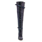 Omani Size Inclusive - Pattern - Rainbow Iridescent Reflective - Street Sole - Thigh Variant Six