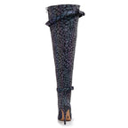 Omani Size Inclusive - Pattern - Rainbow Iridescent Reflective - Street Sole - Thigh Variant Six