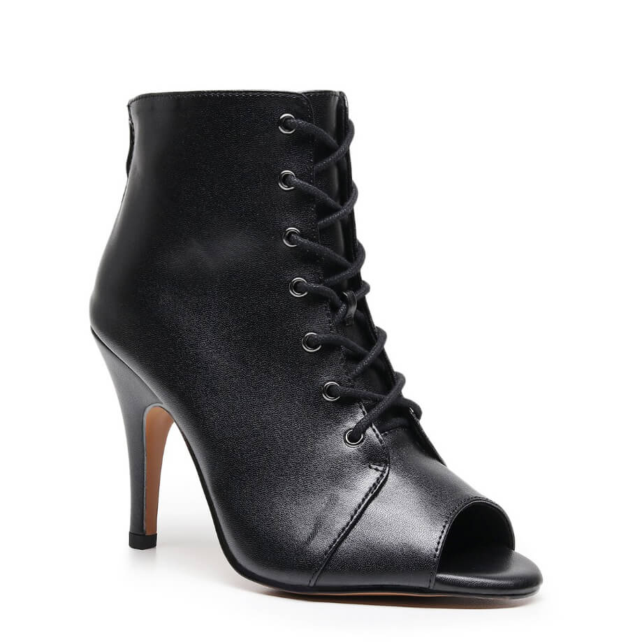 Parker Wide Fit - Cuir végan noir - Semelle Street
