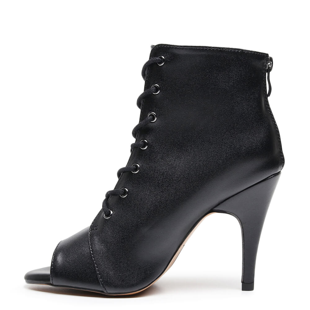 Parker Wide Fit - Cuir végan noir - Semelle en daim