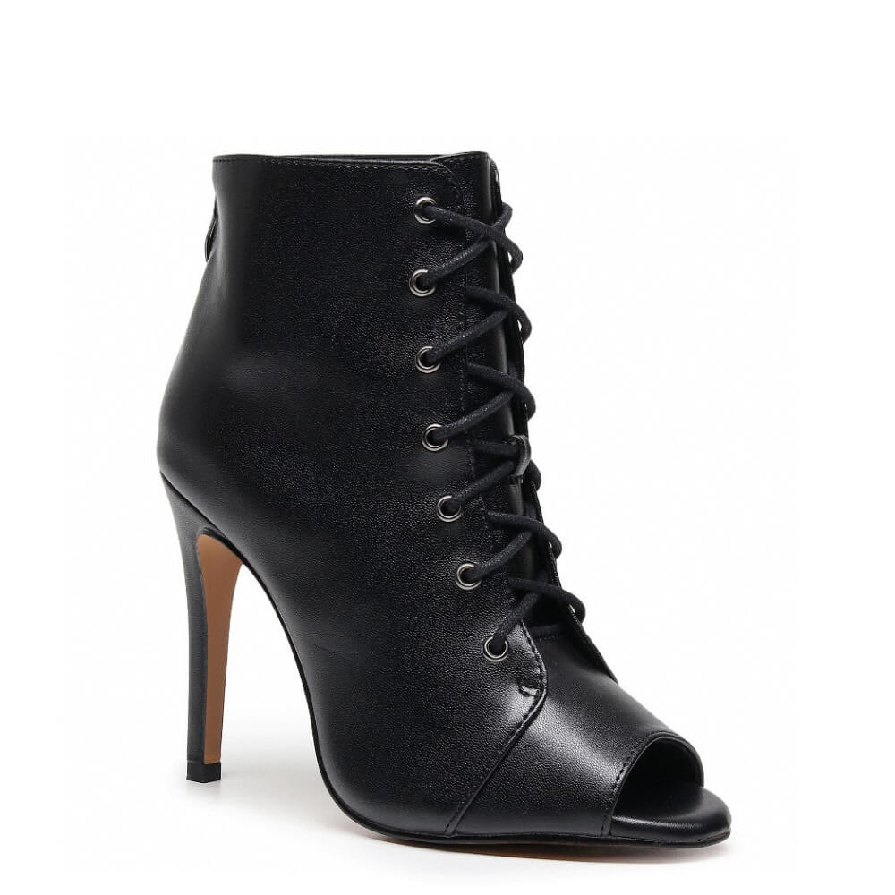 Low Heel Open Toe Booties Burju Shoes