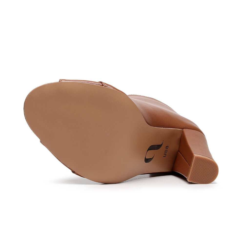 Parker Wide Fit - Cinnamon Vegan Leather - Street Sole