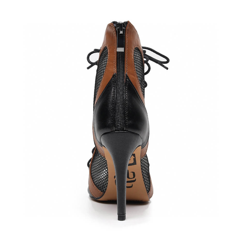 Have Mercy - Black and Tan Vegan Leather - Suede Sole - Dance Floor Only