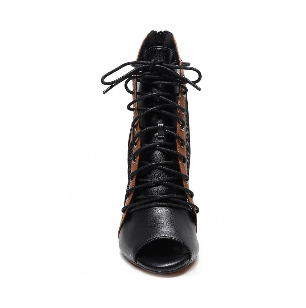 Have Mercy - Black and Tan Vegan Leather - Suede Sole - Dance Floor Only