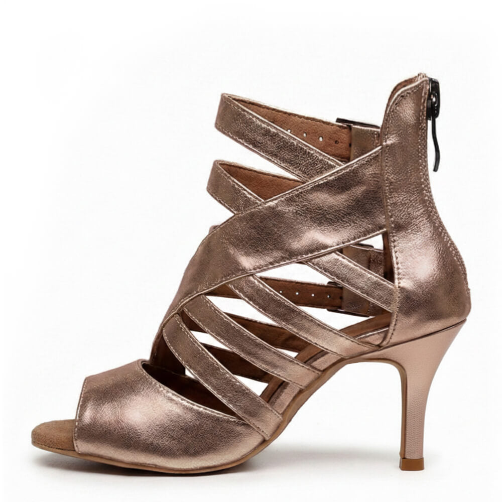 Rene - Cuir végan doré - Semelle Street