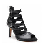 Rene Wide Fit - Black Vegan Leather - Suede Sole