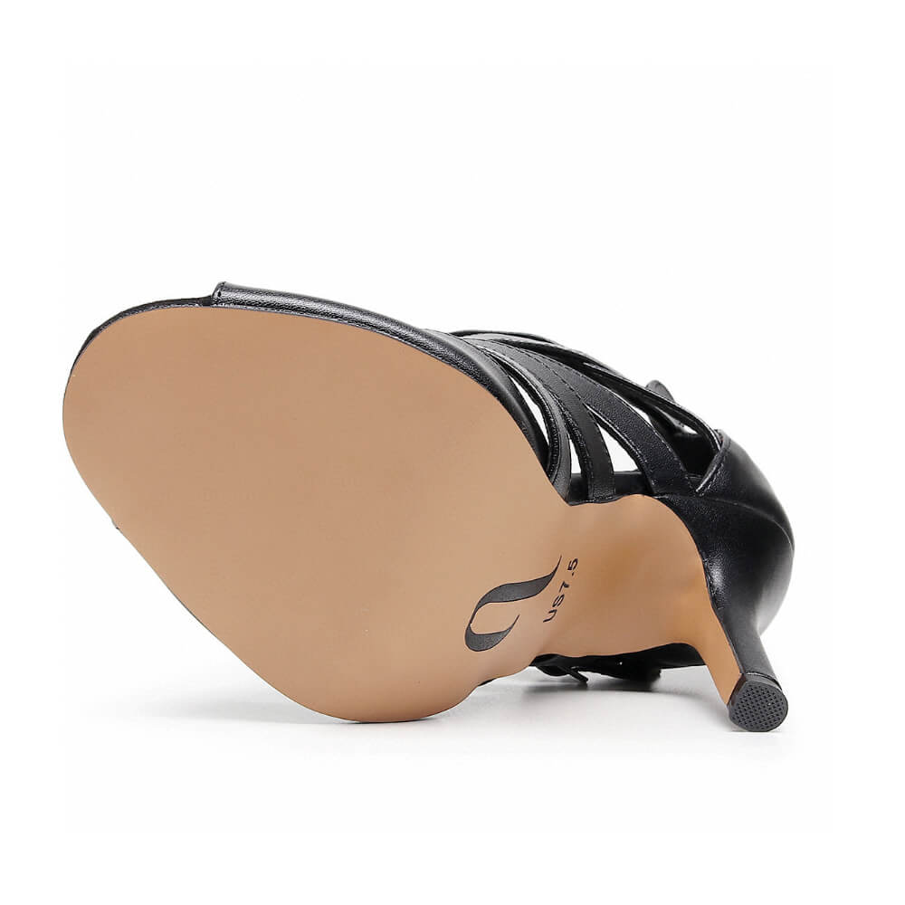 Rene Wide Fit - Black Vegan Leather - Street Sole