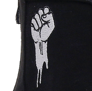 Sierralynn Embroidery - Daim Vegan Noir Résistant - Semelle Street