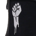 Sierralynn Embroidery - Daim Vegan Noir Résistant - Semelle Street