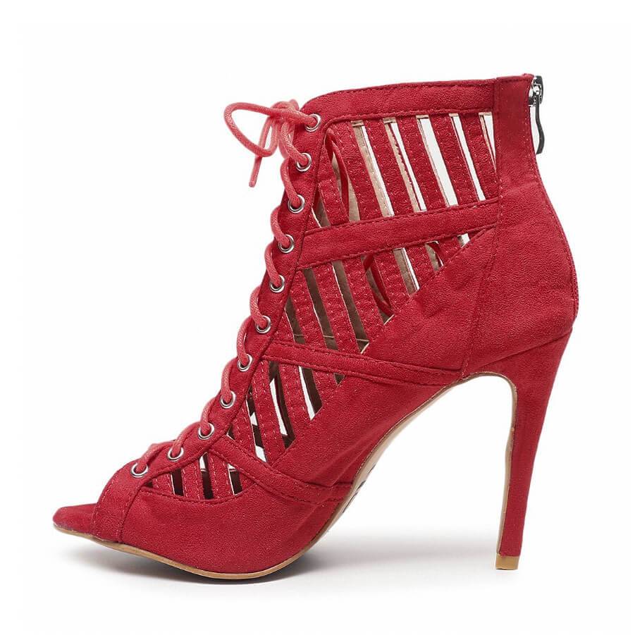 Respect - Daim végan rouge - Semelle en daim - Réservé à la piste de danse