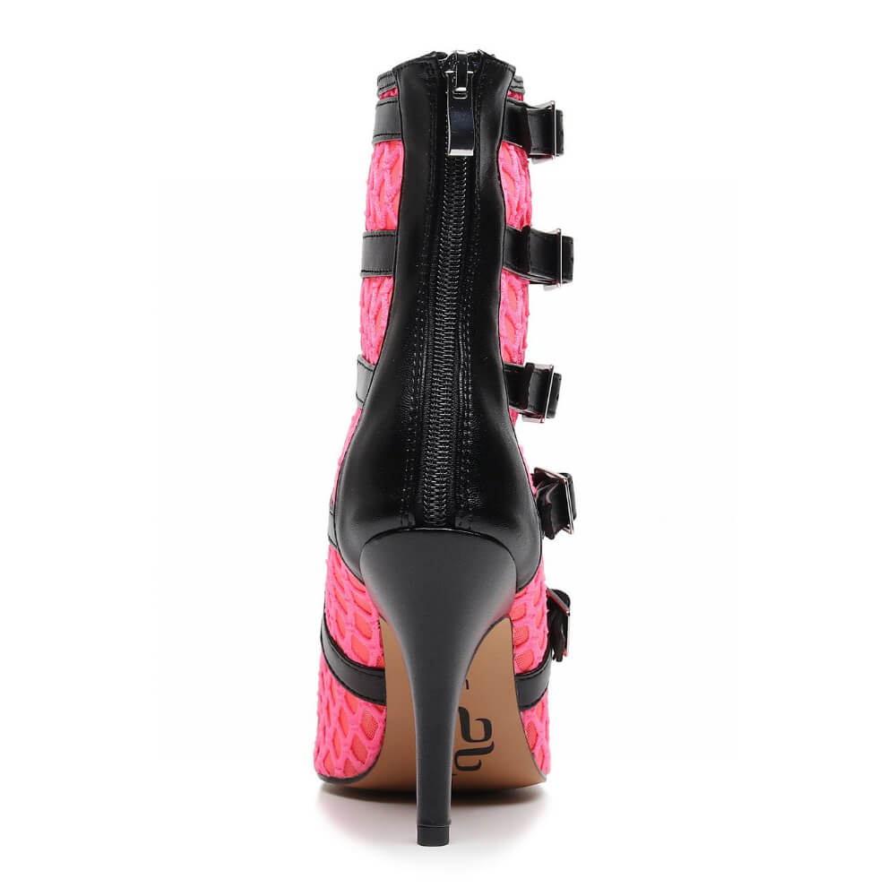 Riley - Black with Hot Pink - Street Sole