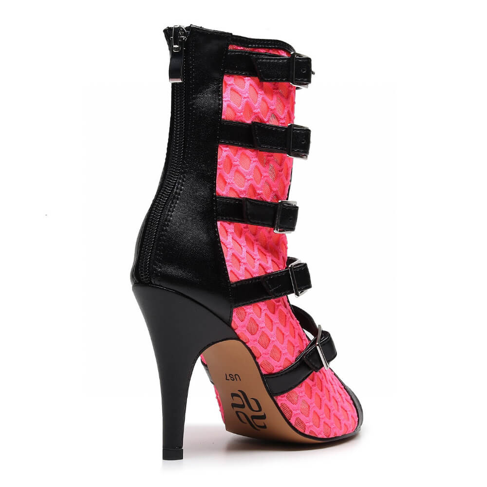 Riley - Black with Hot Pink - Street Sole