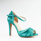 Safa - Satin turquoise - Semelle Street