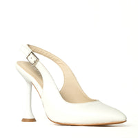 Sevil  - Cream White Vegan Leather