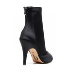 Shabina - Black Lycra - Suede Sole - Dance Floor Only