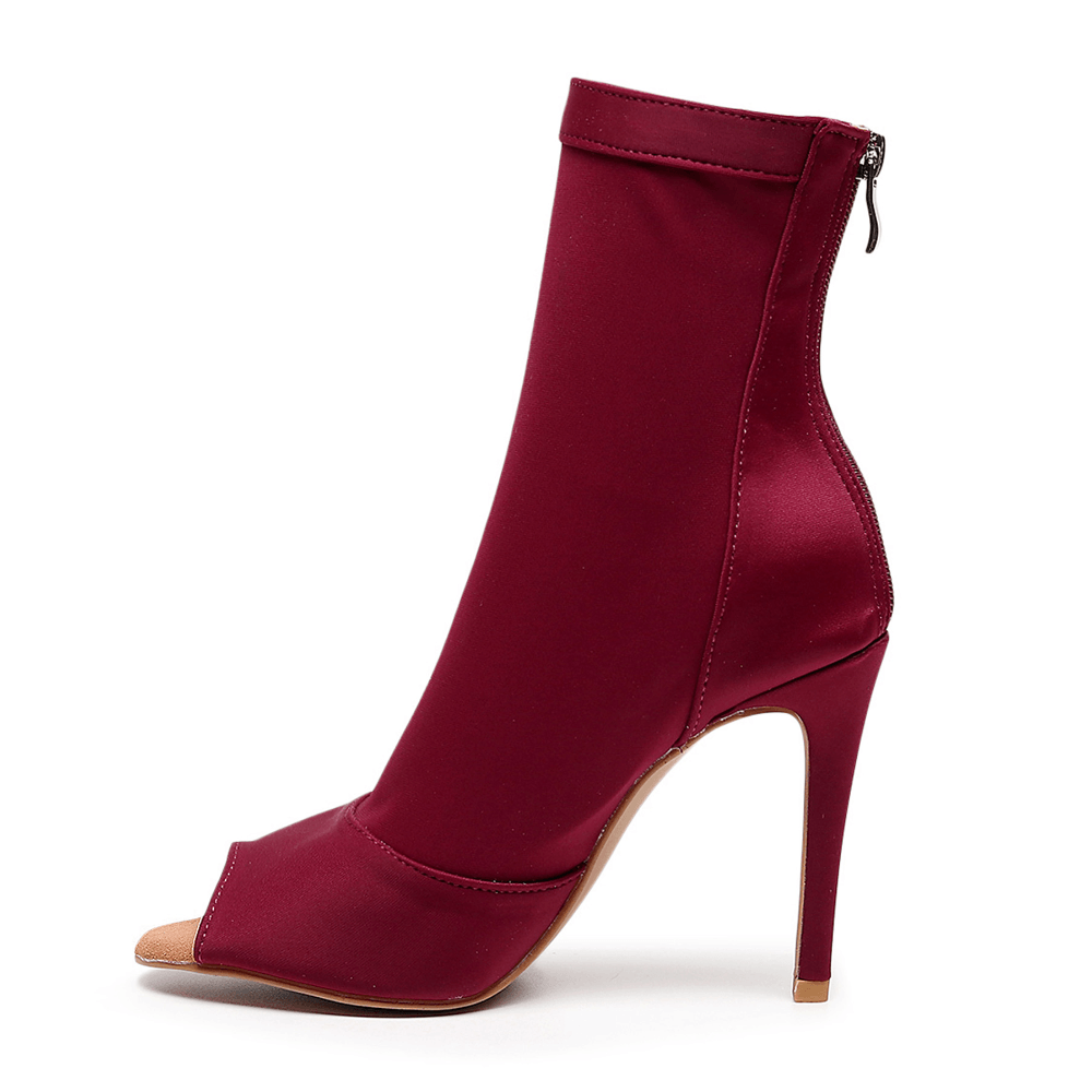 Shabina - Burgundy - Suede Sole