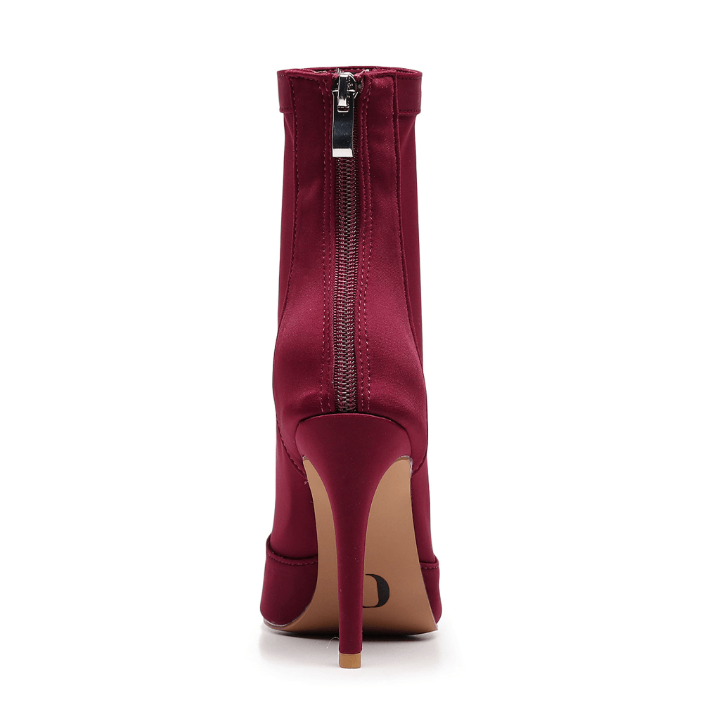 Shabina - Burgundy - Suede Sole