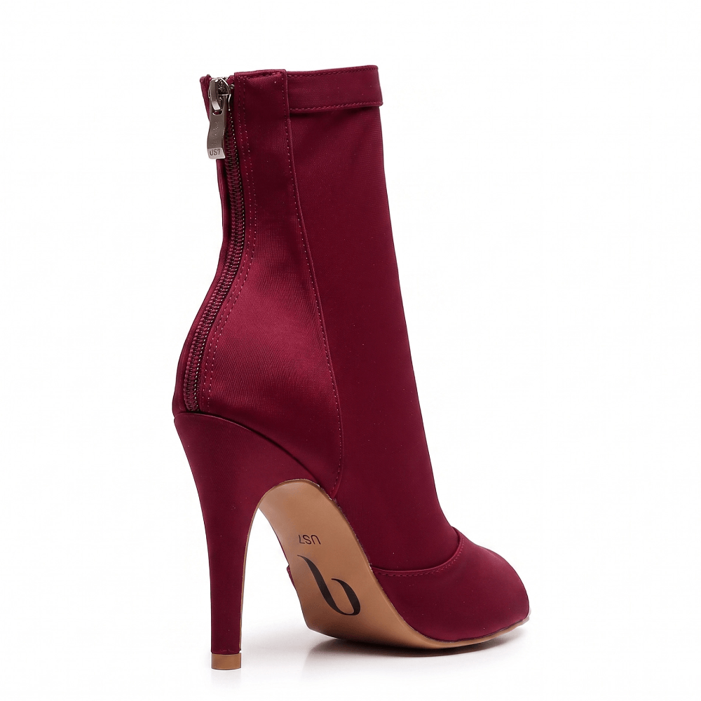 Shabina - Burgundy - Suede Sole