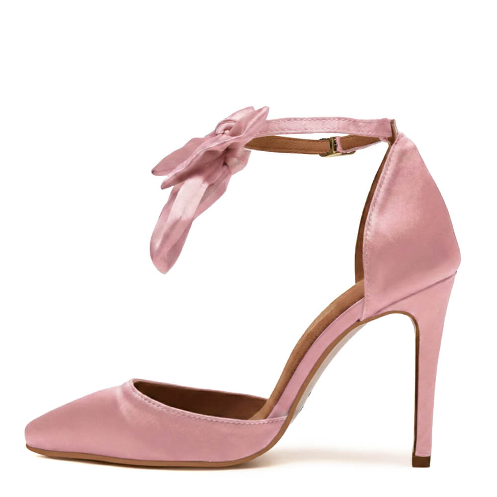 Sharlie - Satin rose clair - Semelle Street