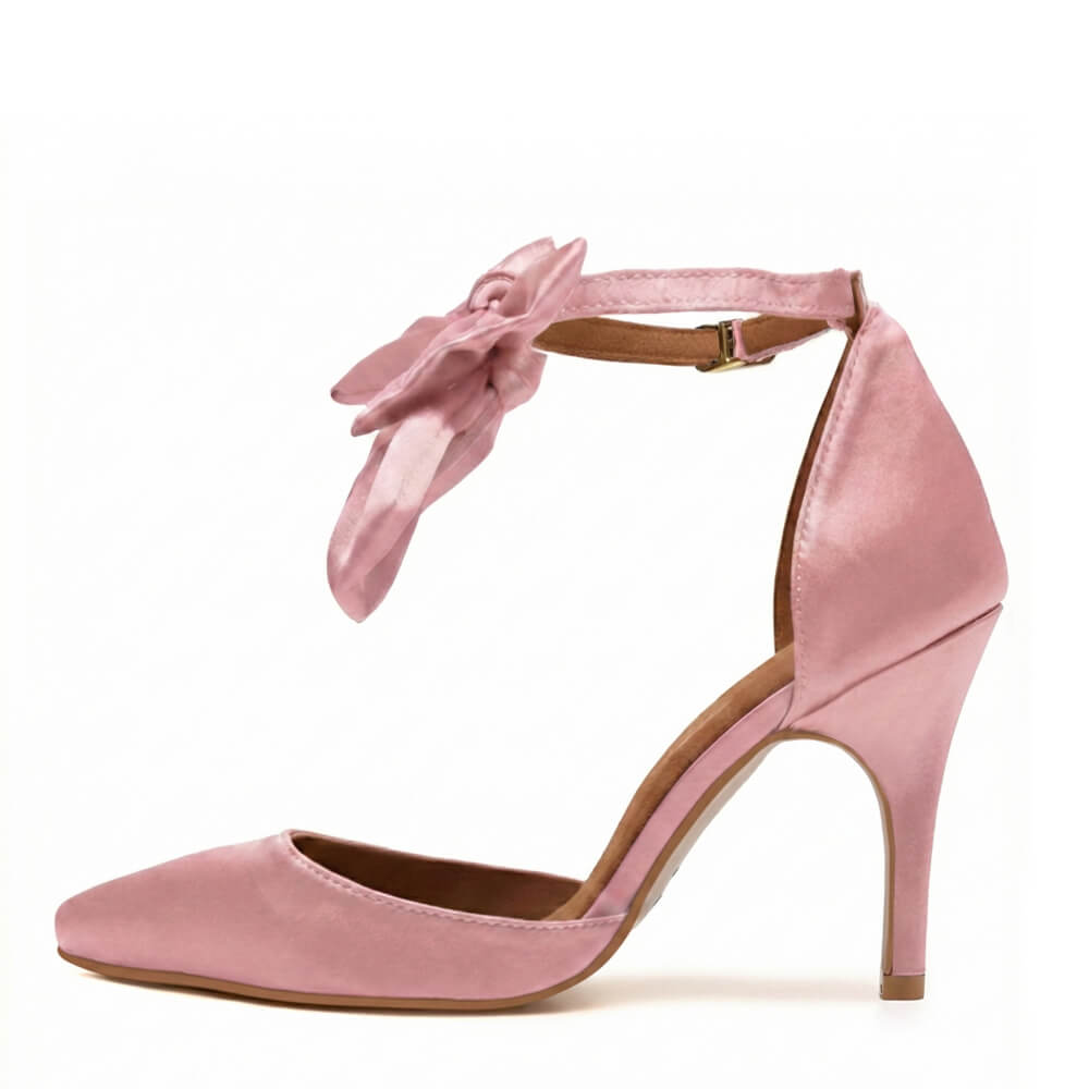 Sharlie - Satin rose clair - Semelle Street