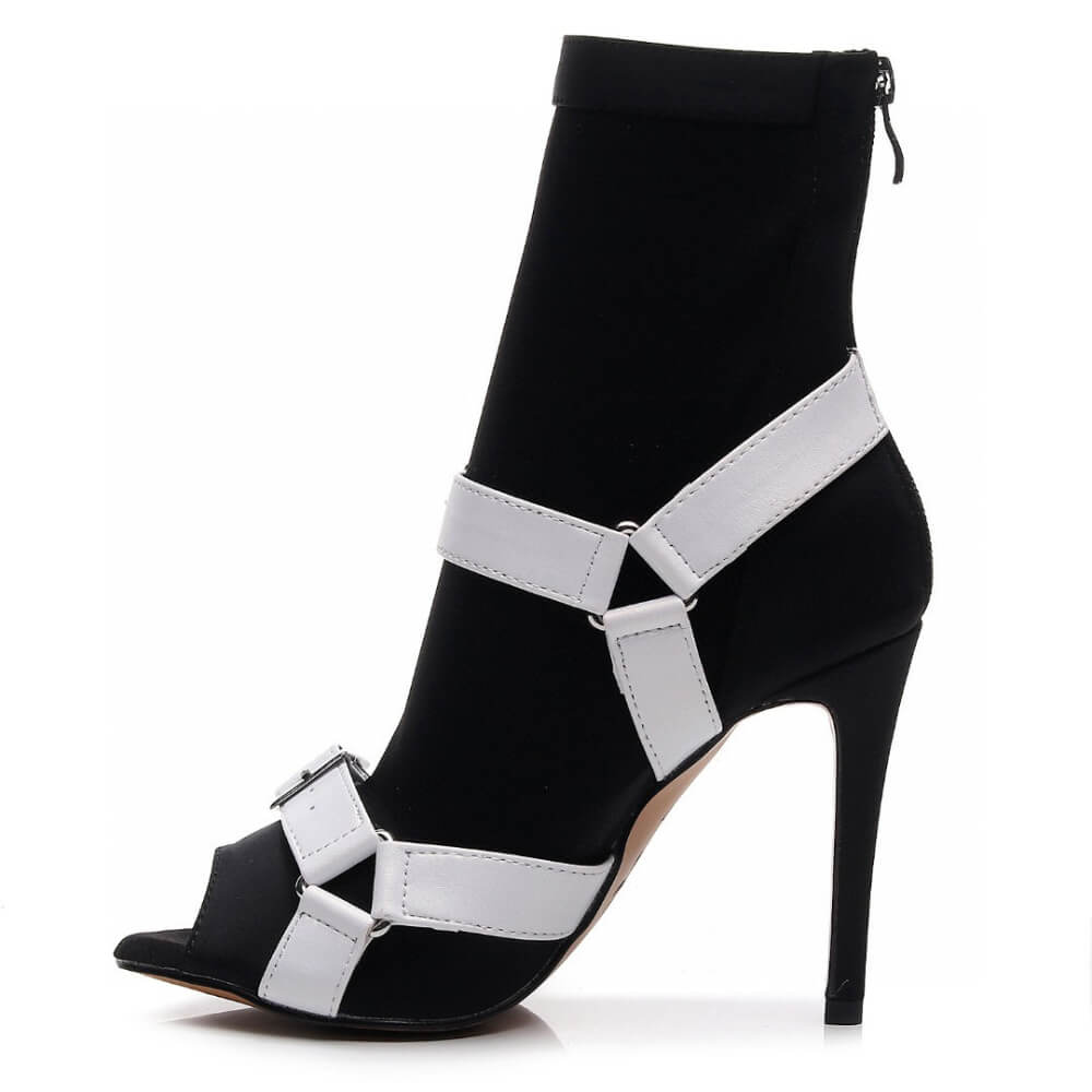 Sharness - Black with White Straps - Street Sole