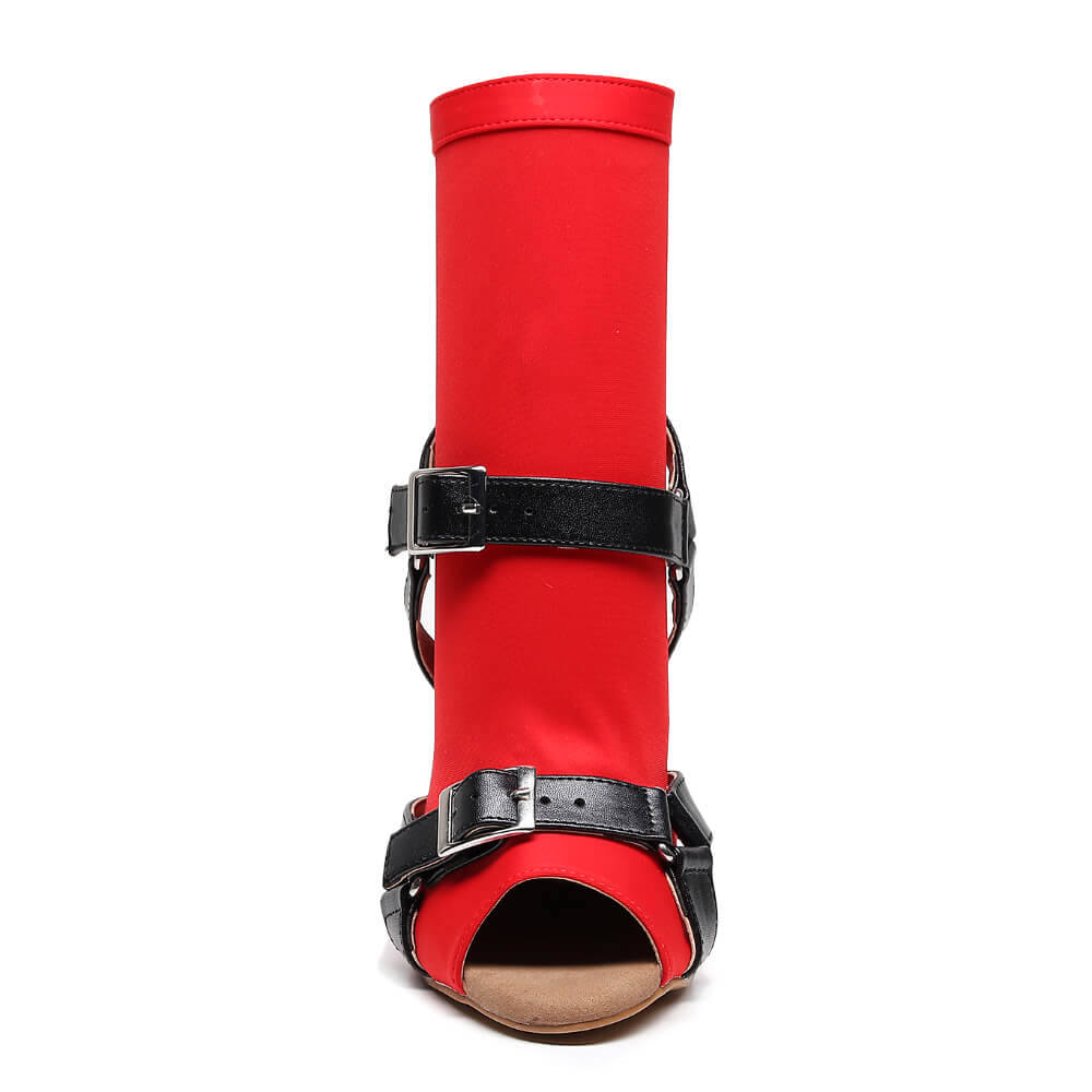 Sharness - Red Lycra with Black Matte - Street Sole