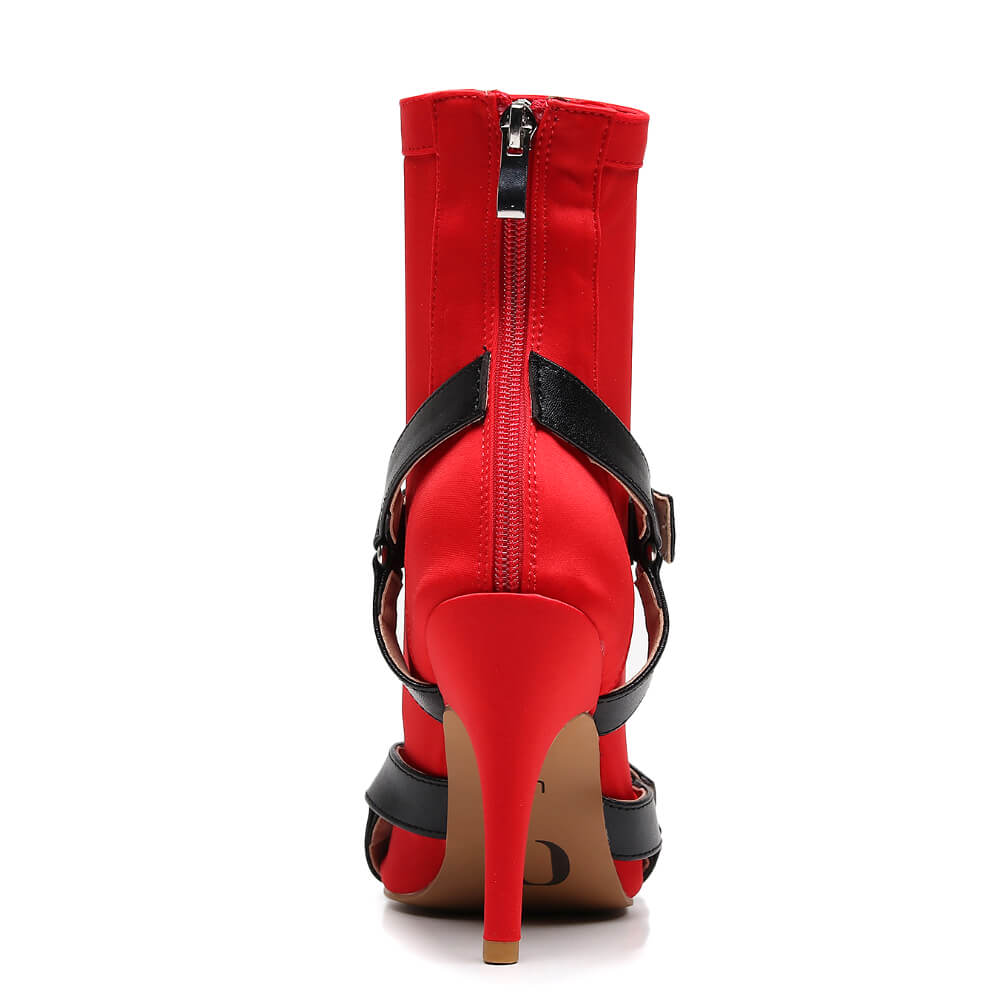 Sharness - Red Lycra with Black Matte - Street Sole