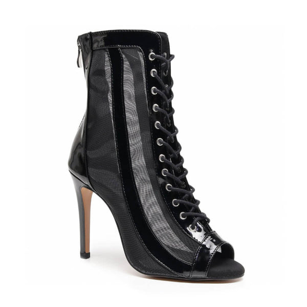 Burju ダンスヒール ヴィーガンレザー ブラック Sierra - Black Vegan Leather - Street Sole – Burju Shoes